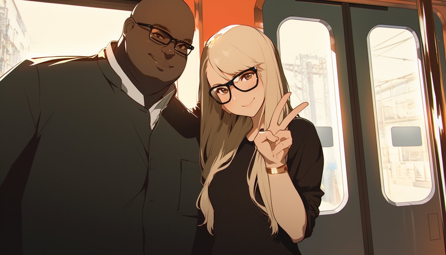 "Raul & Lauren", por Athena Wang — a selfie no metrô